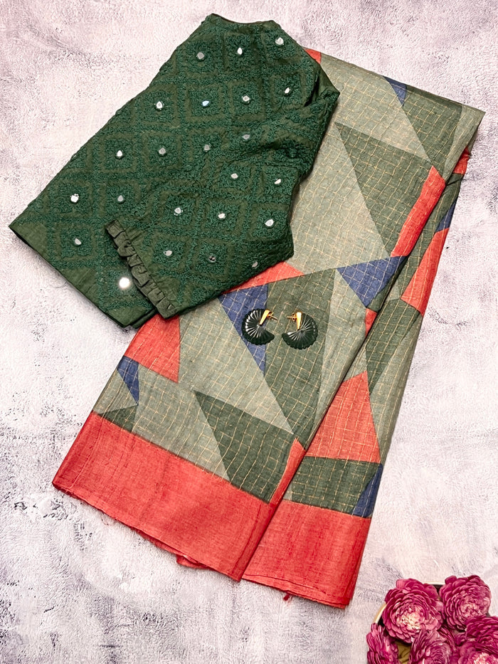 Maya triangles saree