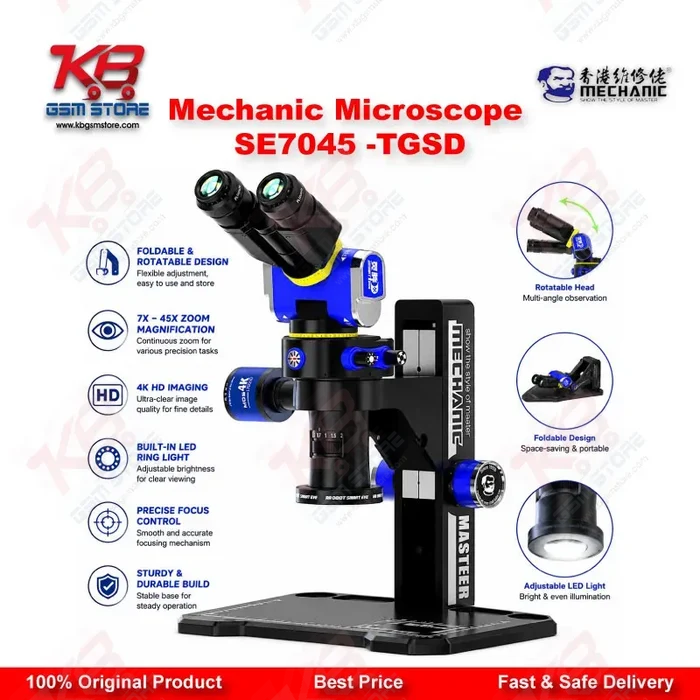 Mechanic SE7045-TGSD Robot Smart Eye Trinocular Microscope for PCB & Mobile Repair