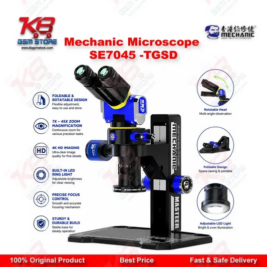 Mechanic SE7045-TGSD Robot Smart Eye Trinocular Microscope for PCB & Mobile Repair