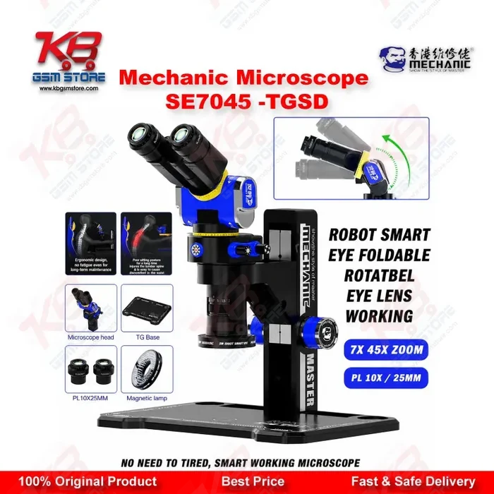 Mechanic SE7045-TGSD Robot Smart Eye Trinocular Microscope for PCB & Mobile Repair