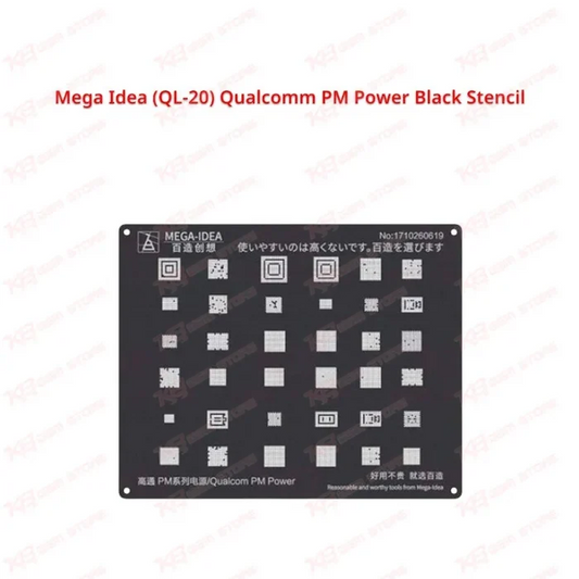 Mega Idea (QL-20) Qualcomm PM Power Black Stencil