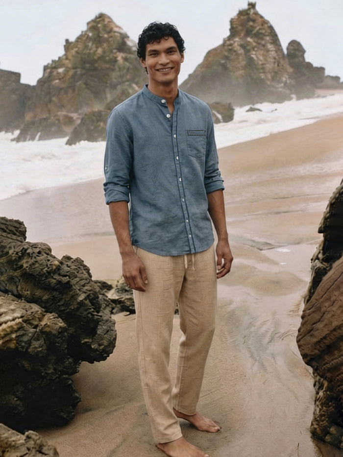 Men's 100% Cotton Regular Fit Pant Khaki
