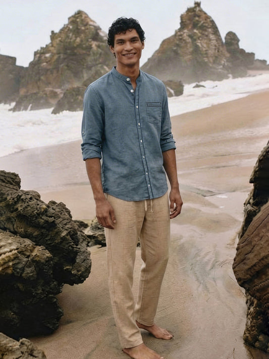 Men's 100% Cotton Regular Fit Pant Khaki