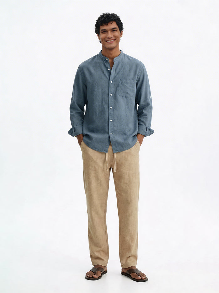 Men's 100% Cotton Regular Fit Pant Khaki