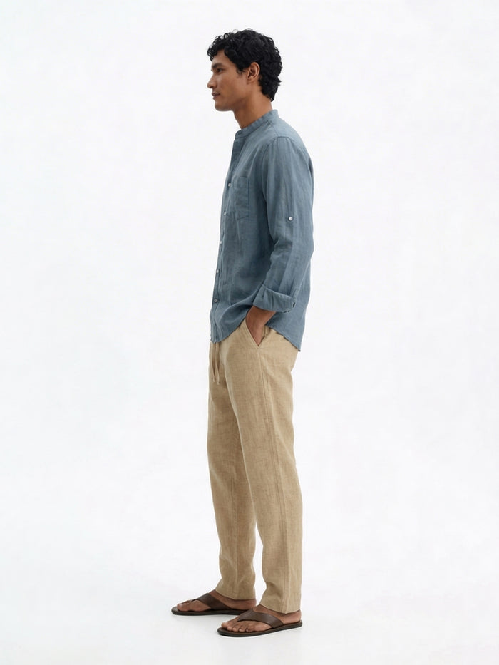 Men's 100% Cotton Regular Fit Pant Khaki