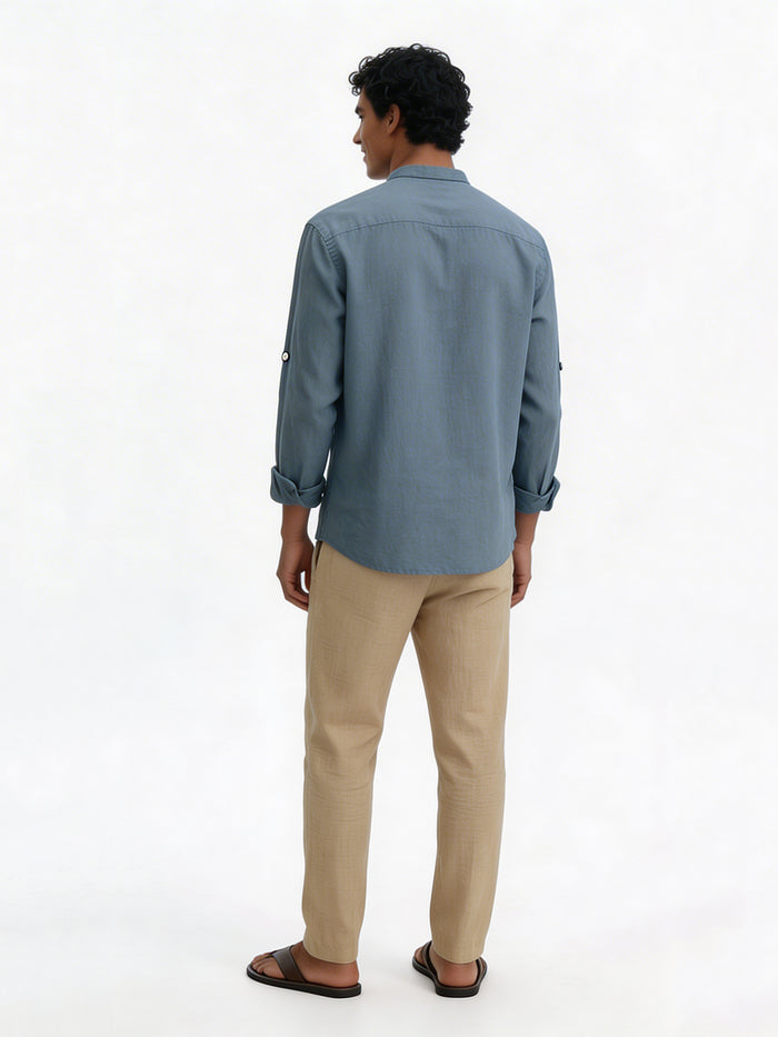 Men's 100% Cotton Regular Fit Pant Khaki