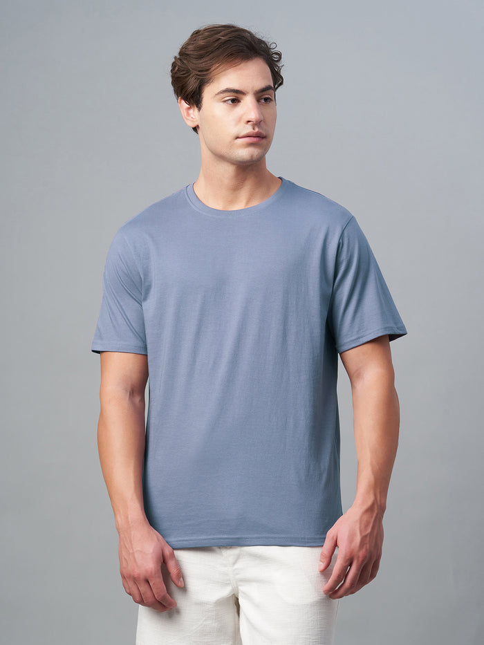 Men's 100% Cotton Regular Fit Tshirt Lavender
