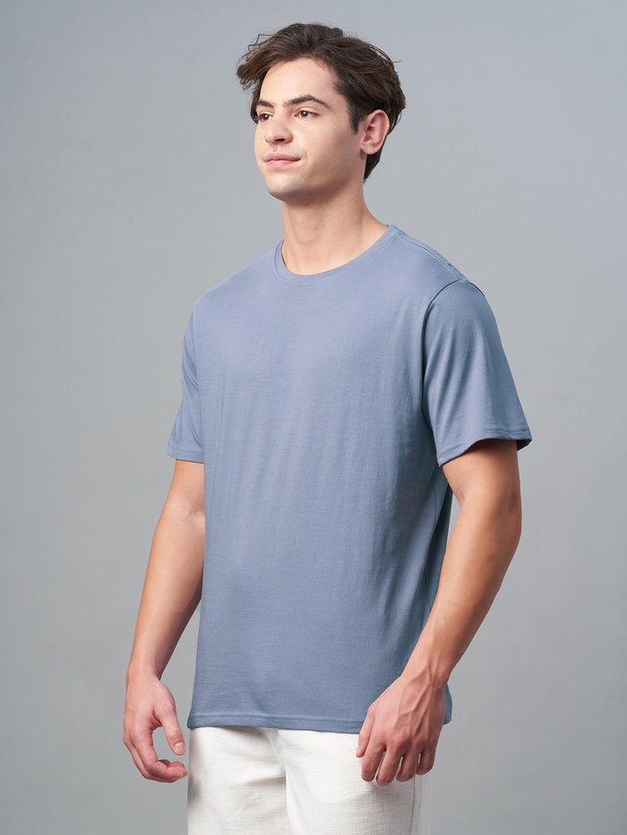 Men's 100% Cotton Regular Fit Tshirt Lavender