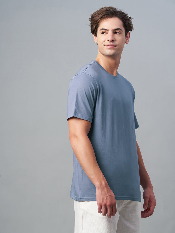Men's 100% Cotton Regular Fit Tshirt Lavender