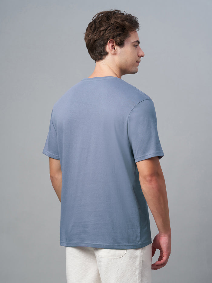 Men's 100% Cotton Regular Fit Tshirt Lavender
