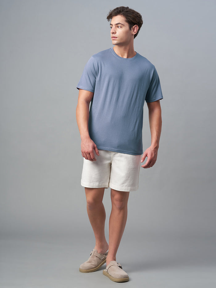 Men's 100% Cotton Regular Fit Tshirt Lavender