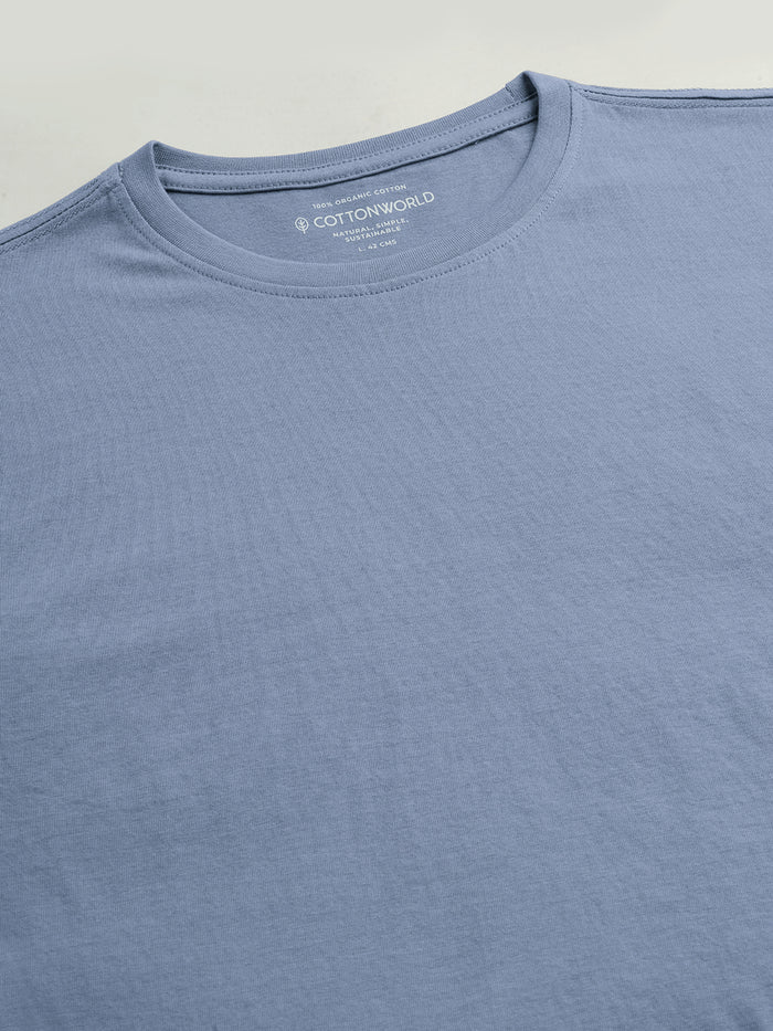 Men's 100% Cotton Regular Fit Tshirt Lavender