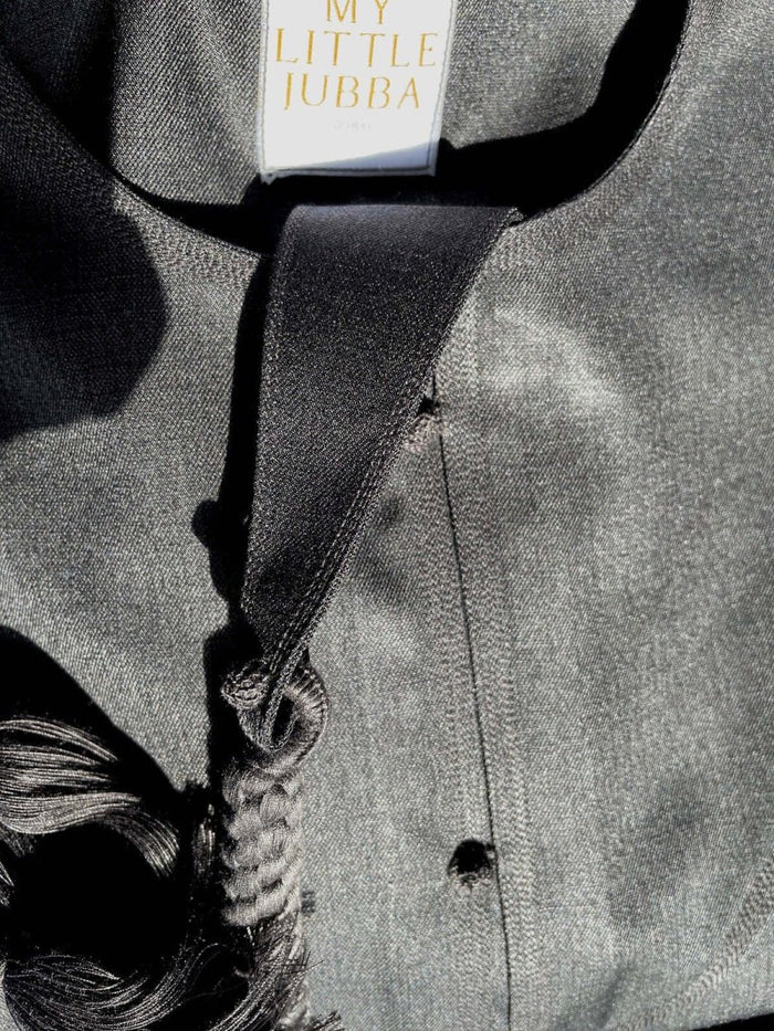 Mens Charcoal Cashmere Wool Emirati Thobe