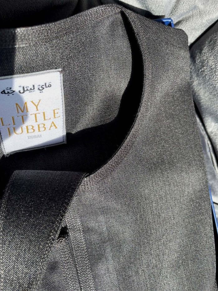 Mens Charcoal Cashmere Wool Emirati Thobe