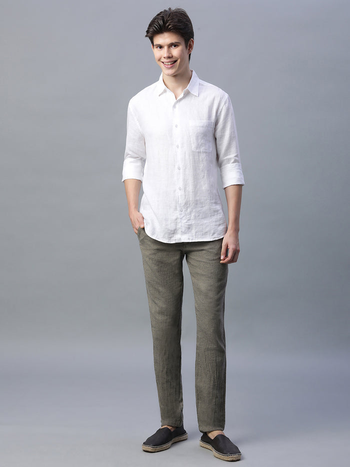 Men's Cotton Linen Slim Fit Pant Avenue