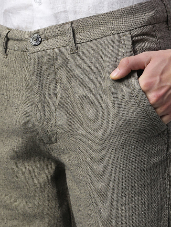 Men's Cotton Linen Slim Fit Pant Avenue