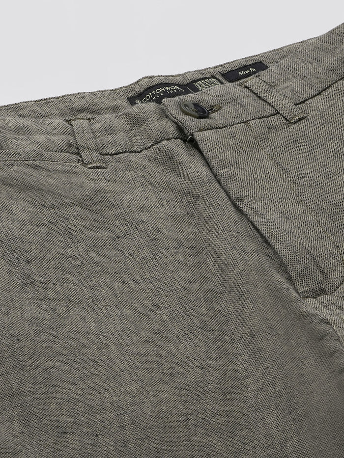 Men's Cotton Linen Slim Fit Pant Avenue