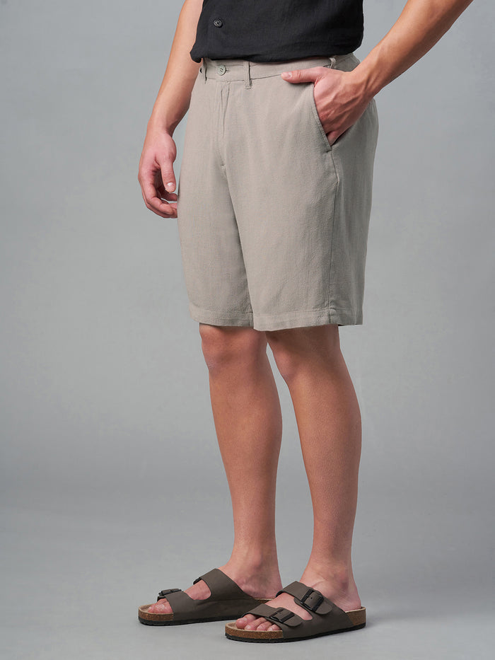 Men's Linen Viscose Regular Fit Shorts Avenue