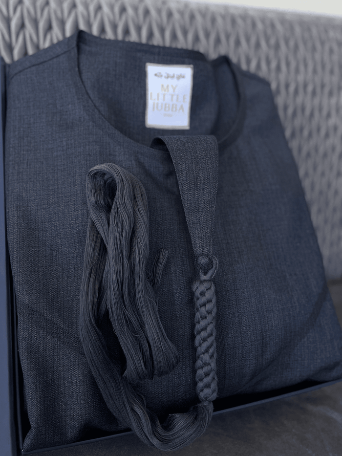 Mens Navy Cashmere Wool Emirati Thobe