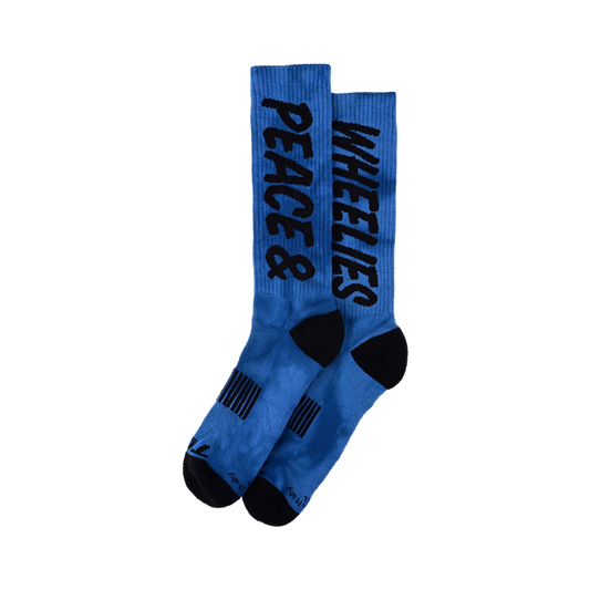 Mens Performance Socks Peace & Wheelies Cobalt