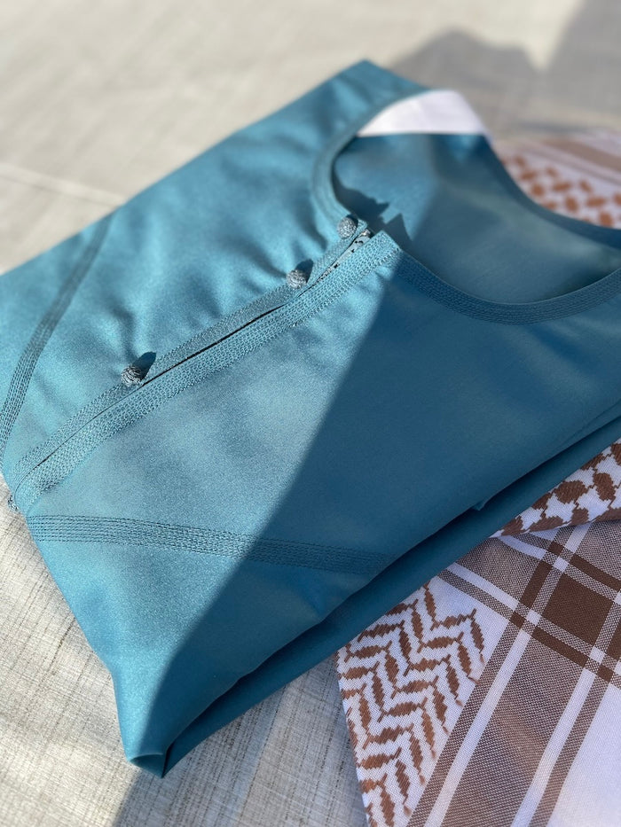 Mens Turquoise Majesty Emirati Thobe