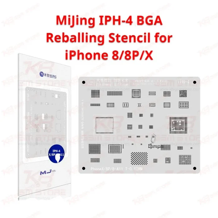 MiJing IPH-4 BGA Reballing Stencil for iPhone 8/8P/X-A11