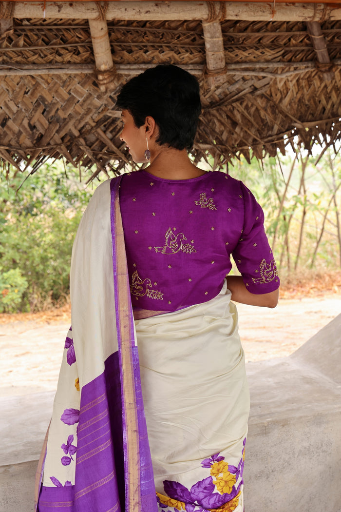 Mila Buttercup Kanchipuram Silk Saree