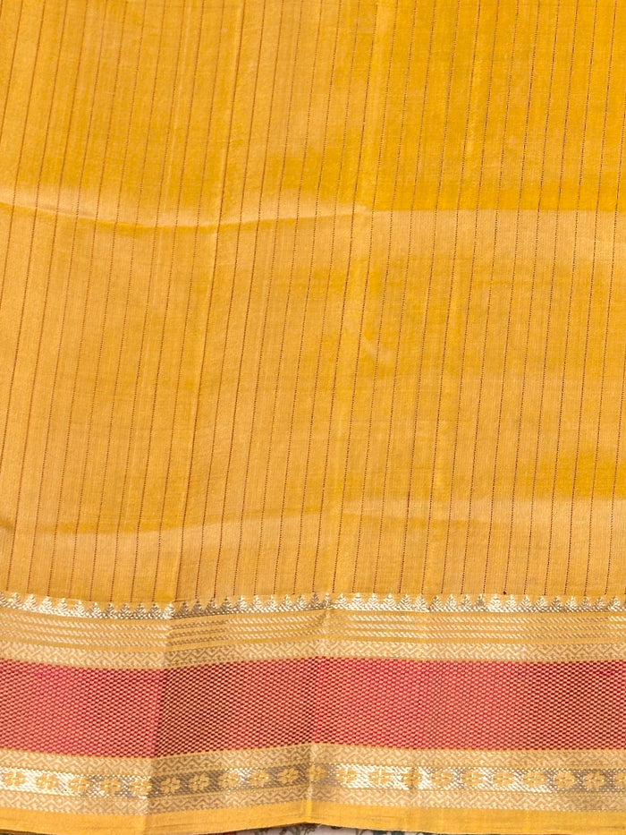 Mila Foliage Thread Woven Border Silk Saree