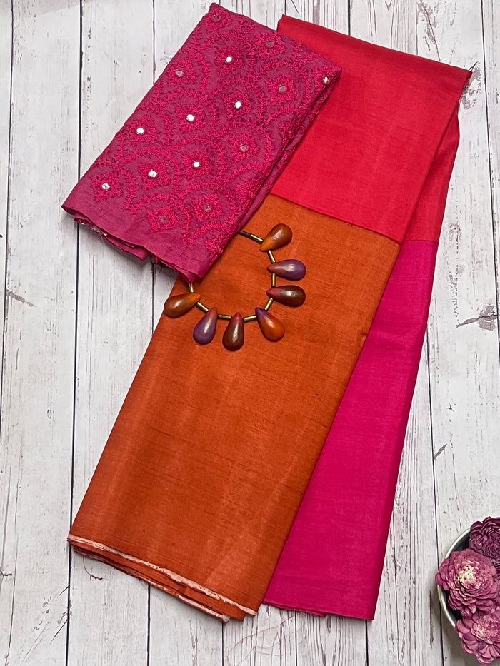 Mila ombre kanchi silk saree
