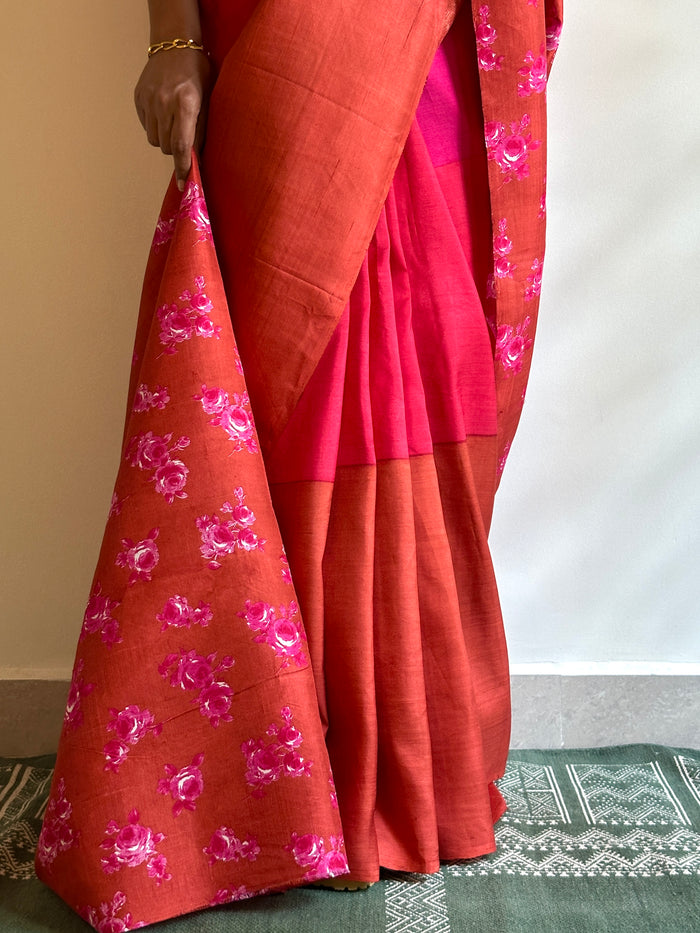Mila ombre kanchi silk saree