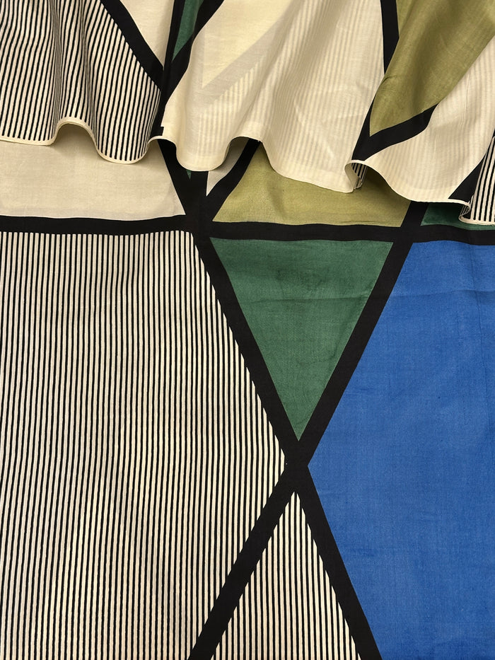 Mila Striped Contemporary Kanchipuram Silk Saree