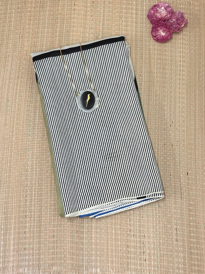 Mila Striped Contemporary Kanchipuram Silk Saree