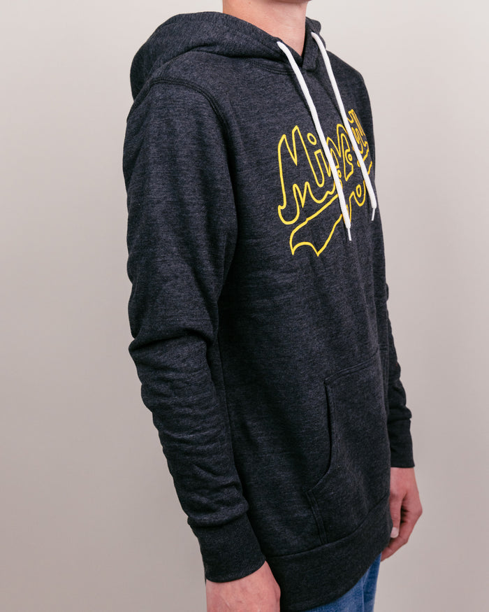 Black Missouri Tigers Mizzou Script Vintage Hoodie Sweatshirt Side