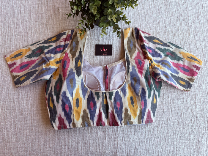 Multicolour ikat blouse