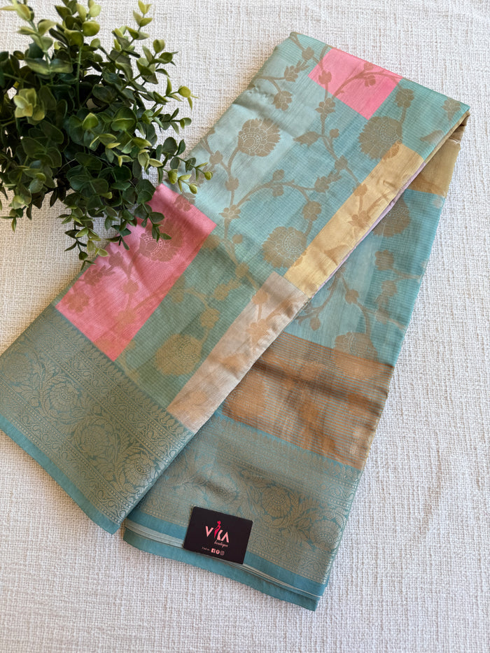 Multicolour jaal weaving saree
