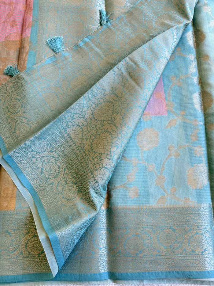 Multicolour jaal weaving saree