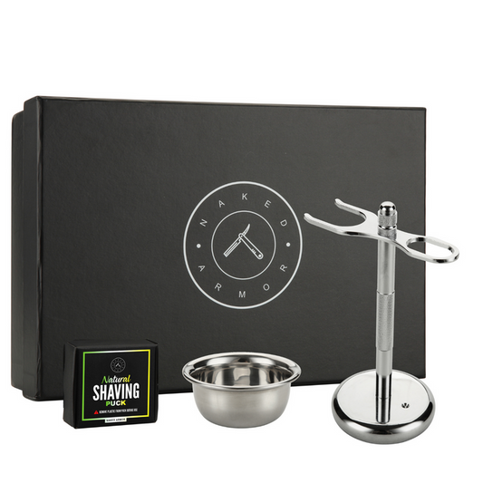 Naked Armor Straight Razor Stand Kit 3 Pieces.