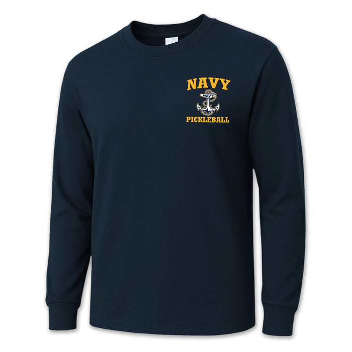Navy Anchor Pickleball Long Sleeve T-Shirt