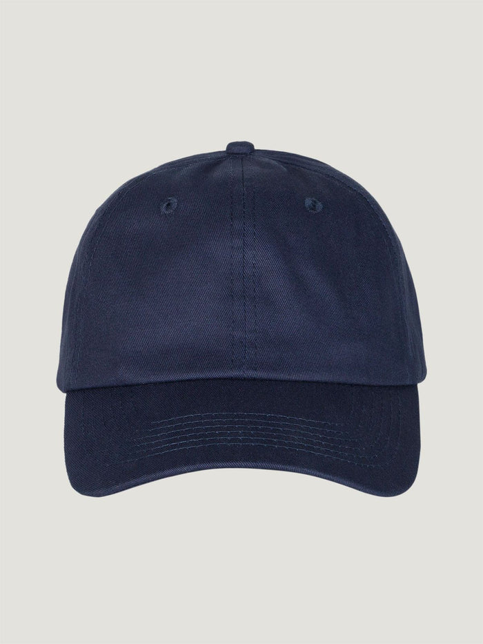 Navy Dad Hat Front View | Fresh Clean Threads