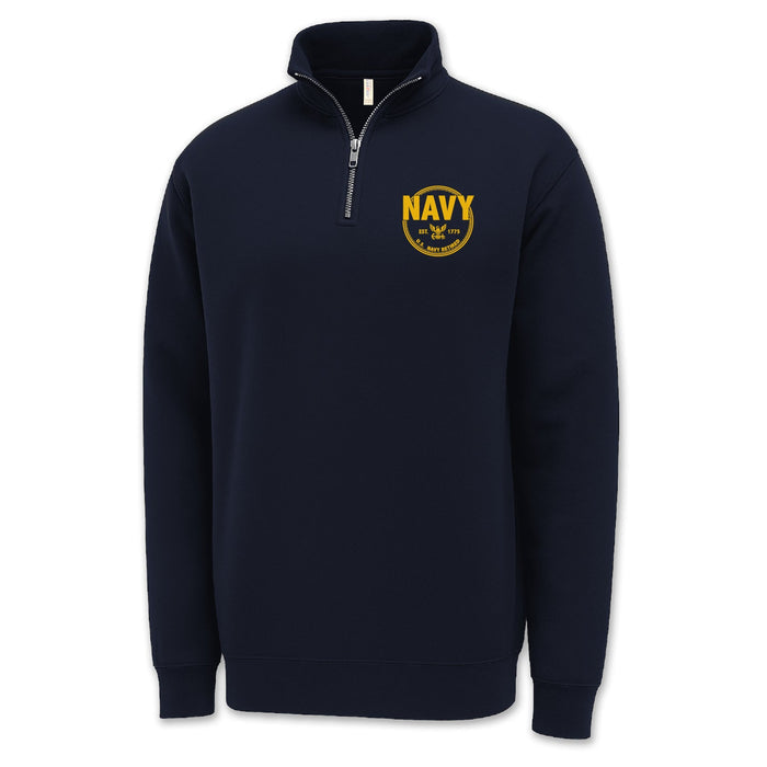 Navy Retired Left Chest 1/4 Zip