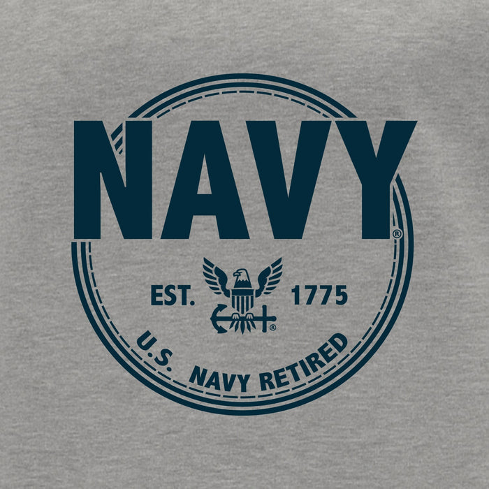 Navy Retired Left Chest Crewneck
