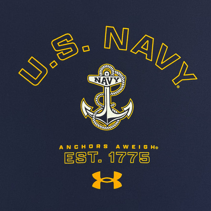 Navy Under Armour Anchors Aweigh Tech Stretch T-Shirt (Navy)
