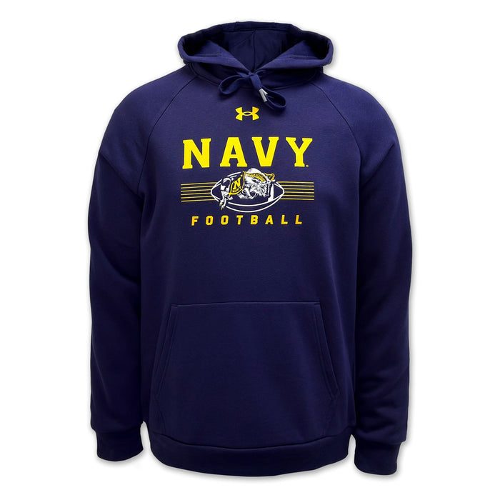 Navy Under Armour Football Rival Fleece Hood (Navy)