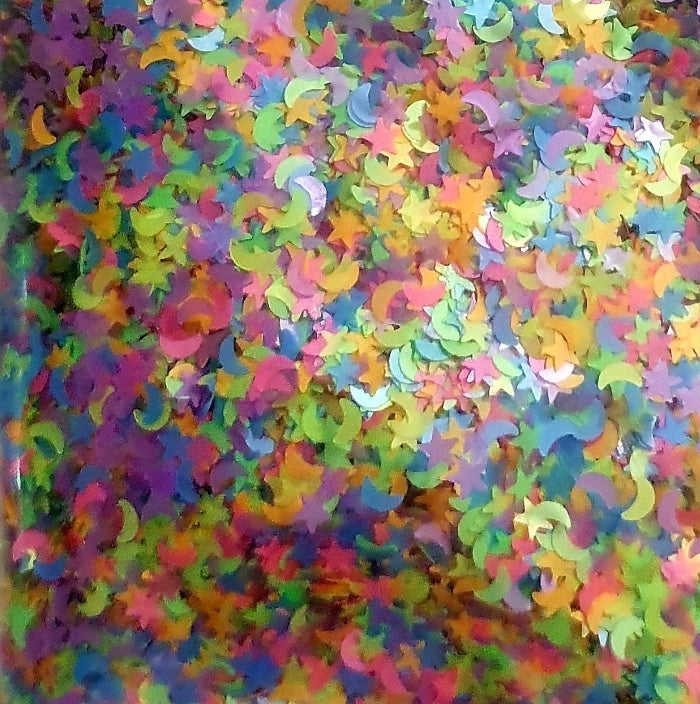 Neon Moon & Stars Glitter 5g