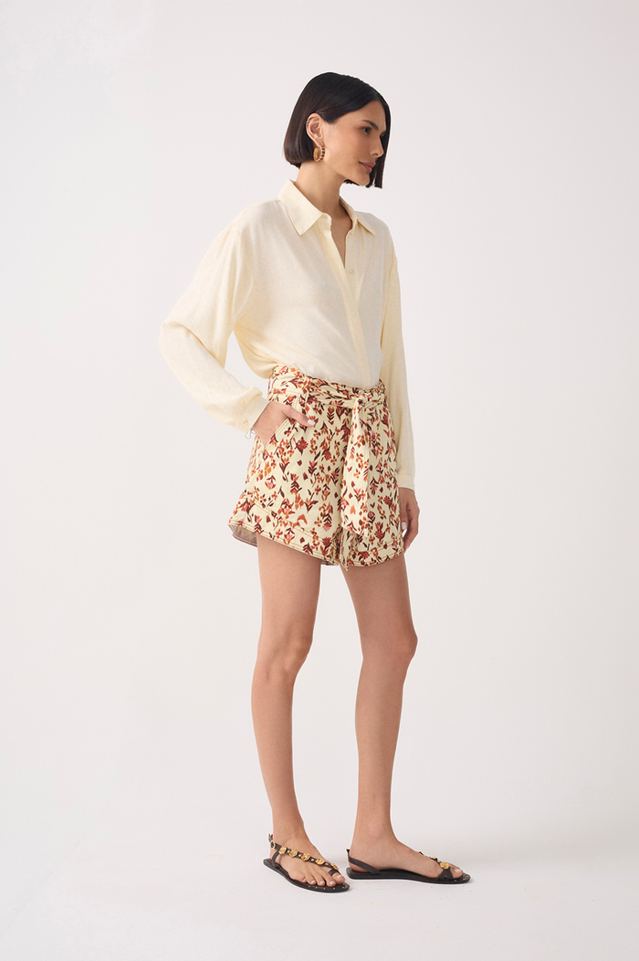 Off-White Pockets Belted Twill Shorts_2