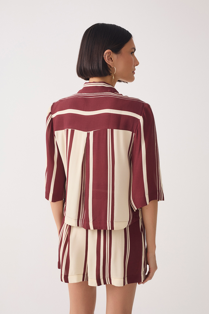 Off-White Stripes Solene Midi Sleeve Shirt_6