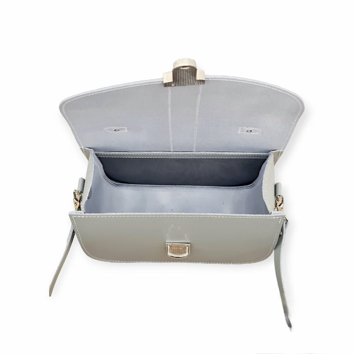 Olympia Handmade Leather Bag - Ghost Grey - Bascora