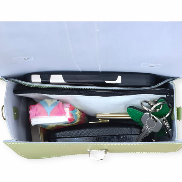 Olympia Handmade Leather Bag - Ghost Grey - Bascora