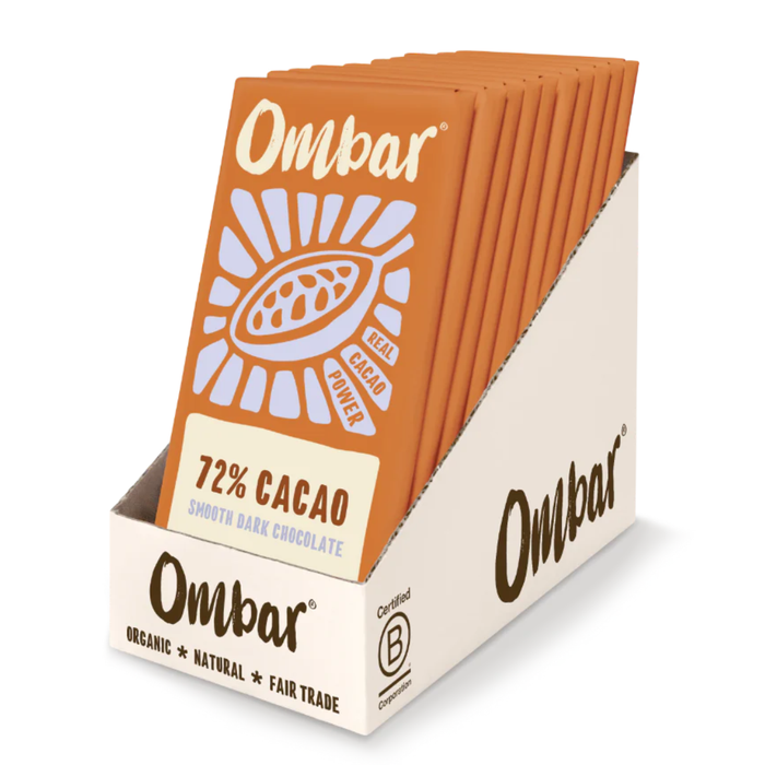 Ombar Dark 72% Raw Cacao Bar 70g