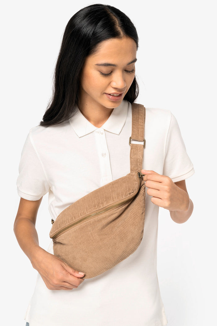 Organic Corduroy Faded Waist Bag - Bascora